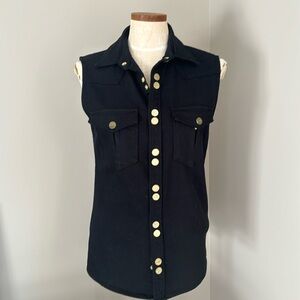 Frame denim black jean vest